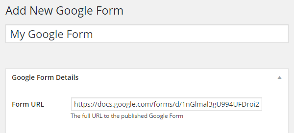 google form plugin for wordpress